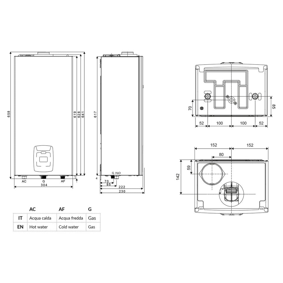 INNOVITA SCALDABAGNO A CAMERA STAGNA 11 LT GPL